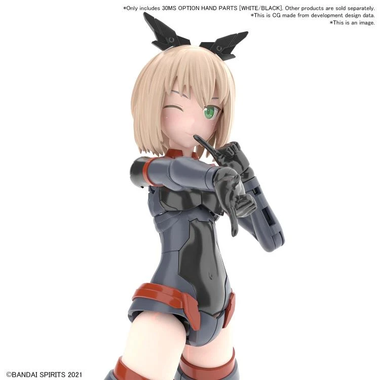 Bandai 30 Minutes Sisters Option Hand Parts (Black & White) Accessory Pack - Image 5