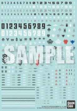 Bandai 30 MINUTES MISSIONS WATER SLIDE DECAL GENERAL