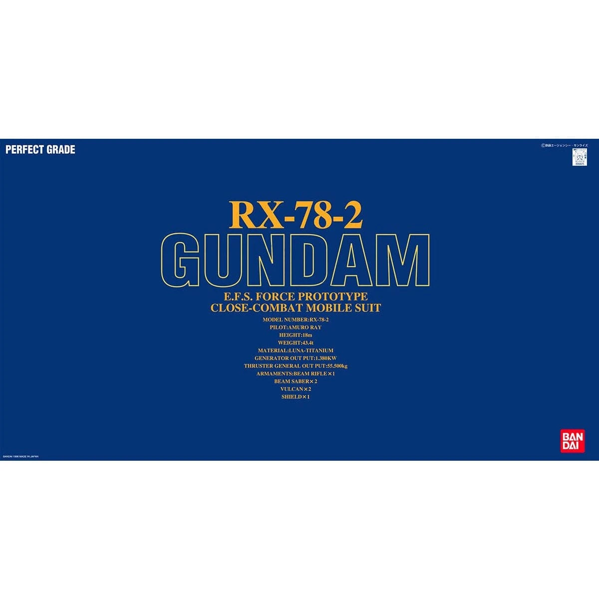 Bandai PG 1/60 RX-78-2 Gundam - Image 2