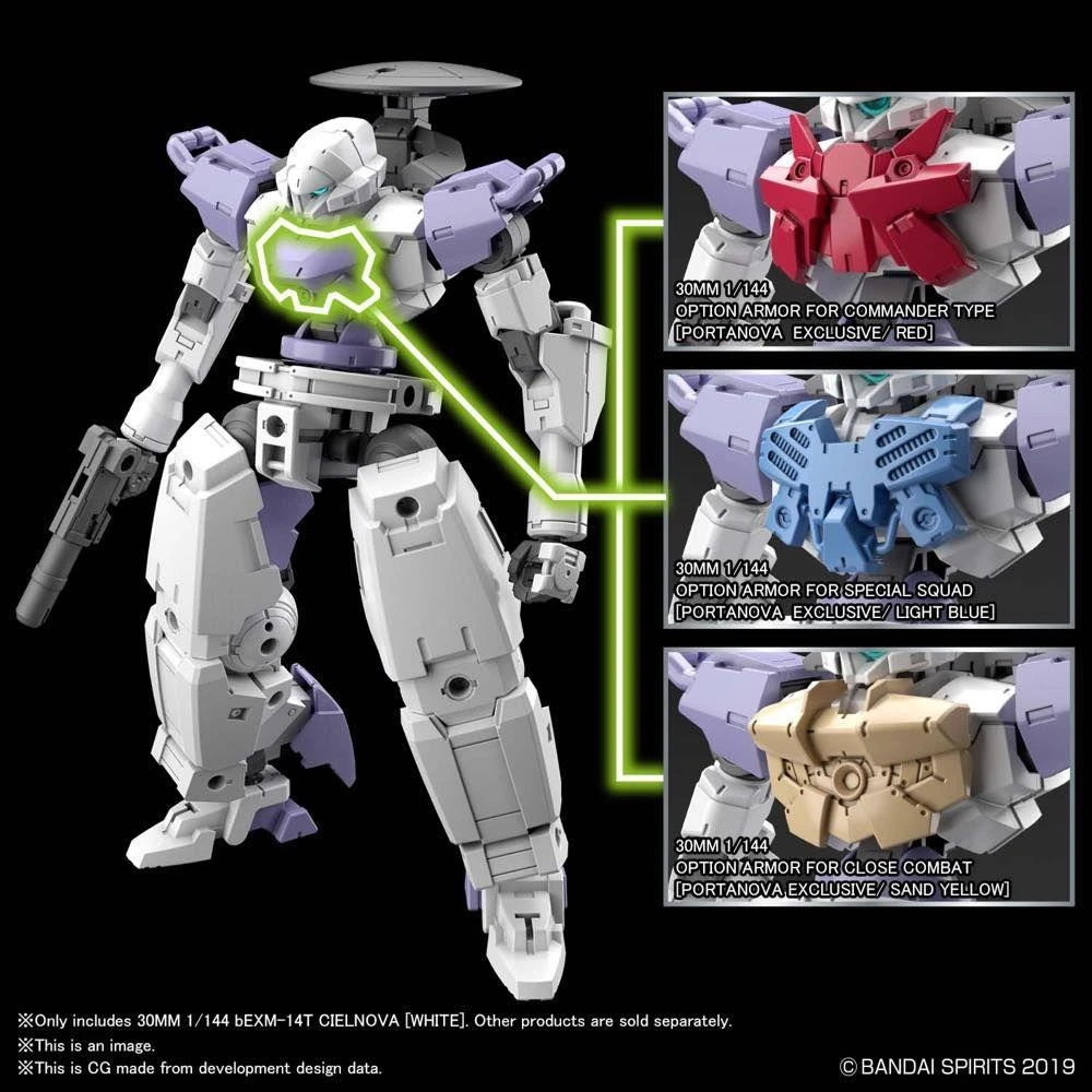 Bandai 30 Minutes Missions #31 BEXM-14T (Cielnova White) Model Kit - Image 4