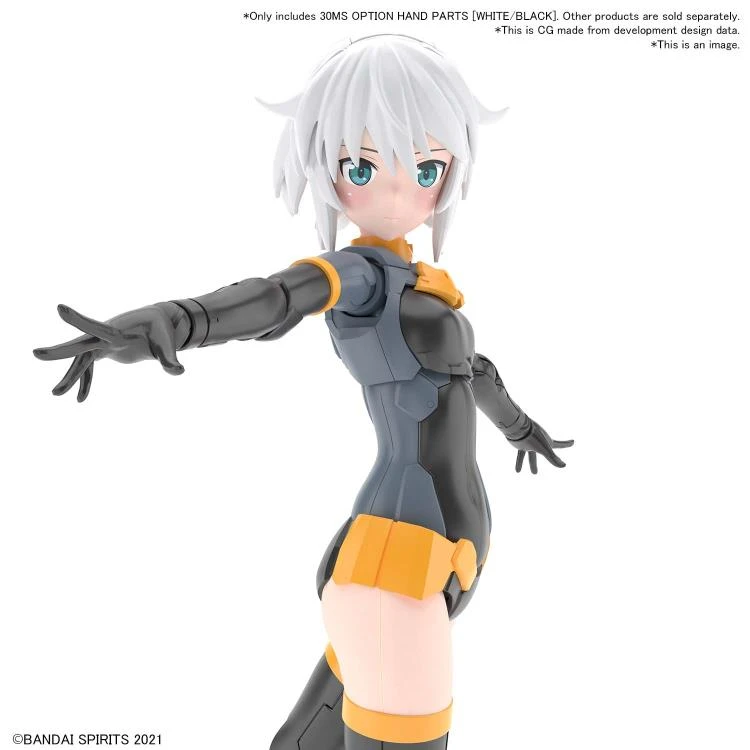Bandai 30 Minutes Sisters Option Hand Parts (Black & White) Accessory Pack - Image 3