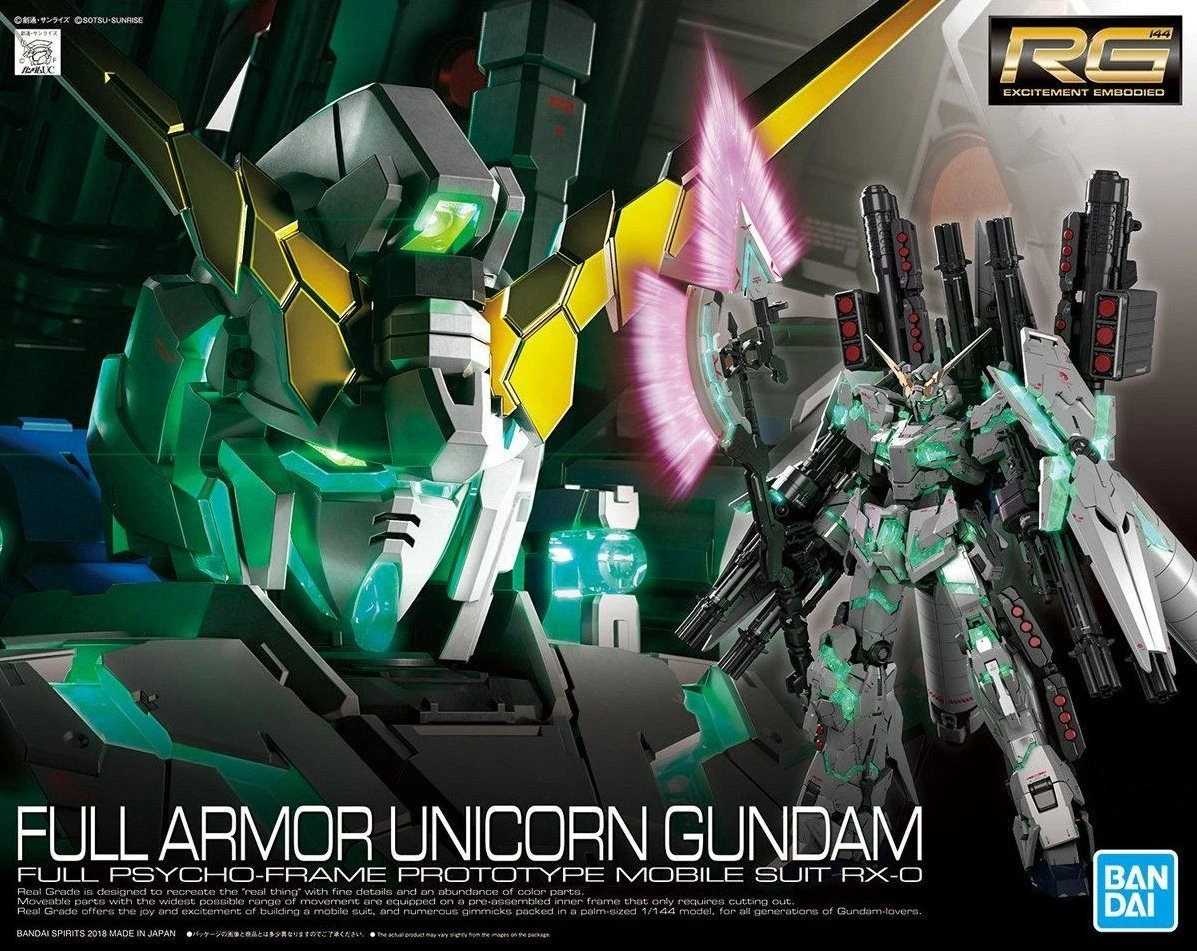 Bandai Damaged Box Of RG Full Armor Unicorn Gundam - Image 2